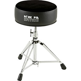 Pork Pie Round Drum Throne Silver Sparkle with Black Swirl Top Pork Pie Round Drum Throne Solid Black