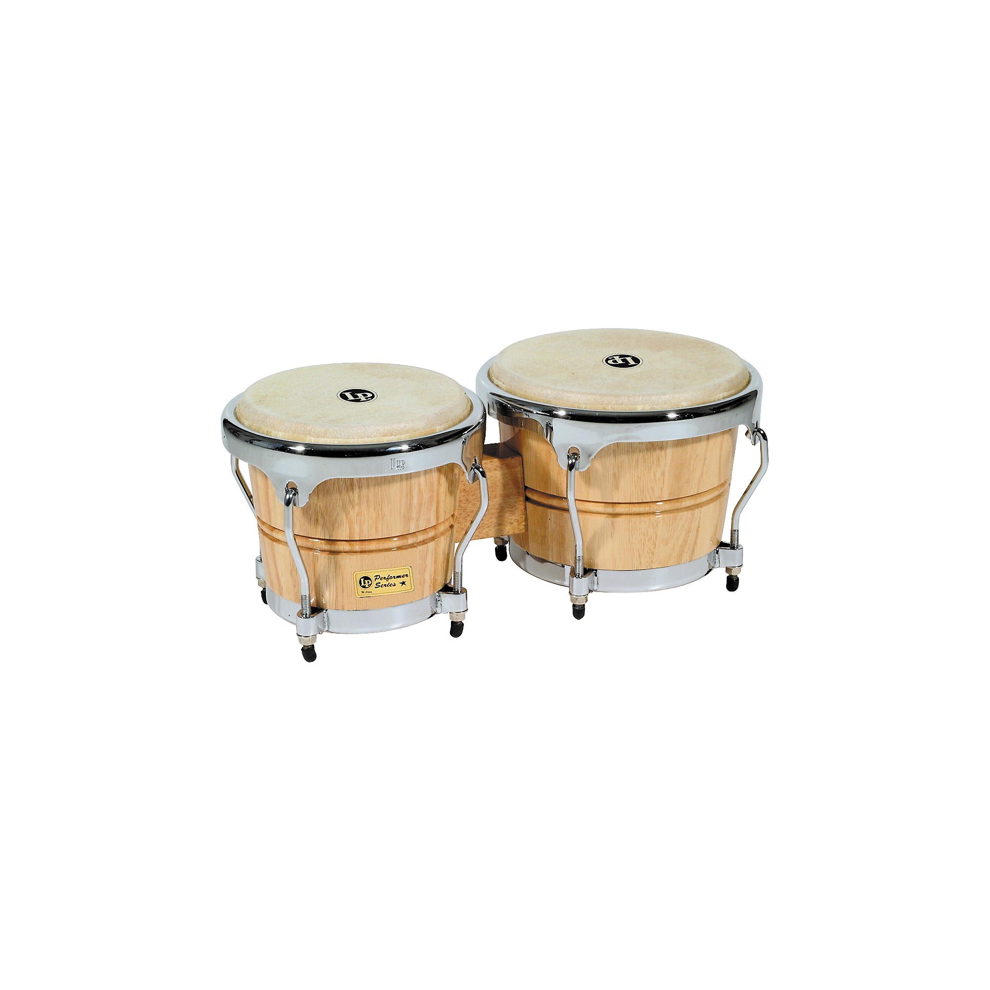 LP LPP601 Performer Series Bongos Natural Chrome Hardware | Guitar