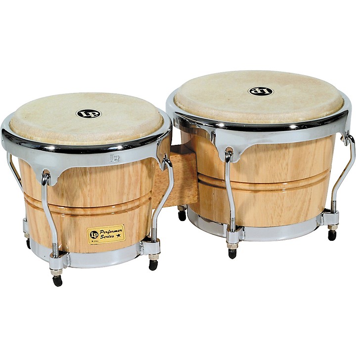 LP パフォーマンスシリーズ LPP601-AWCケース付き LP LPP601 Performer Series Bongos Natural Chrome Hardware