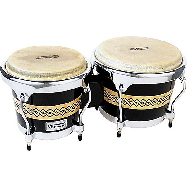 LP LPP601 Performer Series Bongos Black/Natural Chrome Hardware