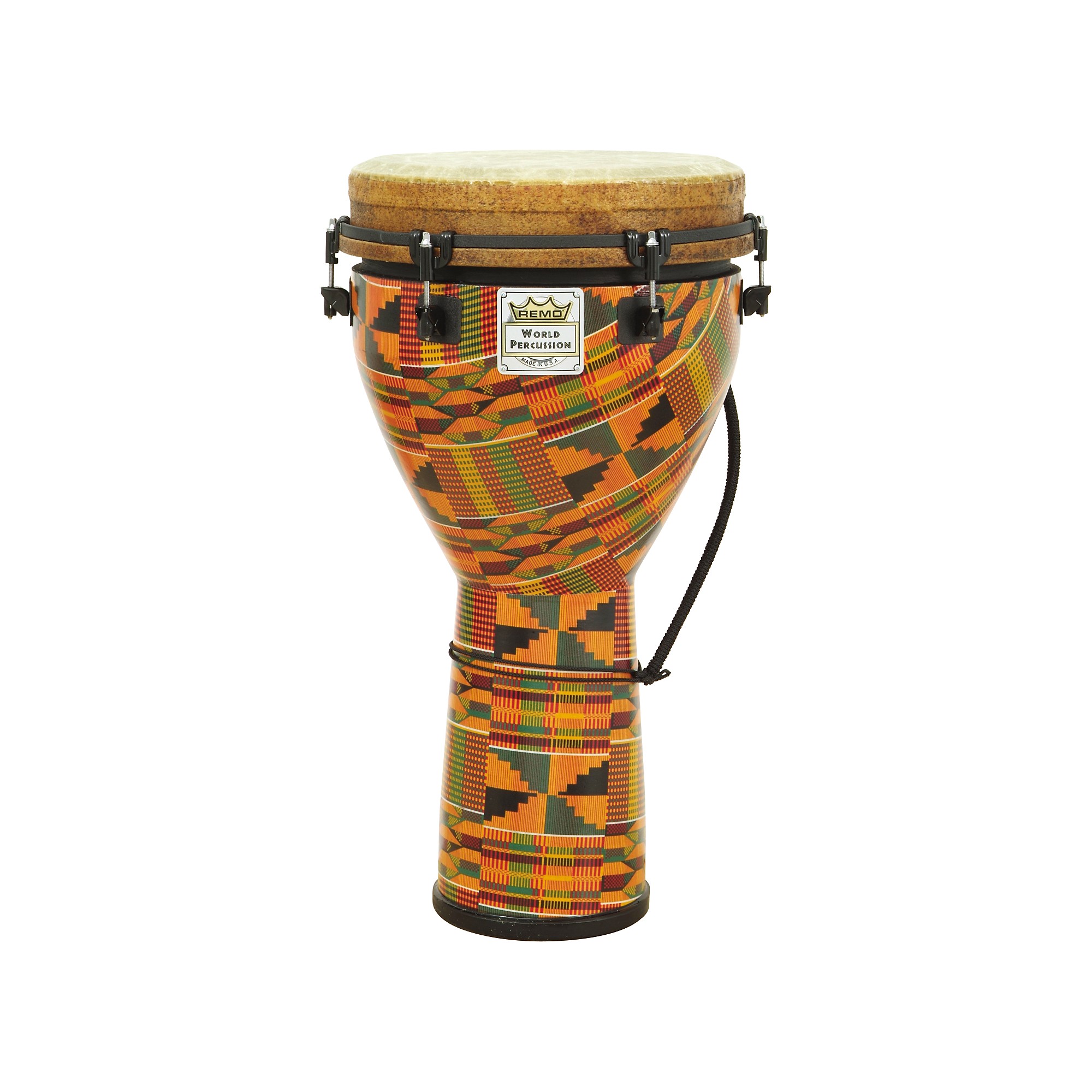 Remo Mondo Designer Series Key-Tuned Djembe Kintekloth 12 x 24 in