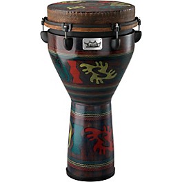 Remo Mondo Designer Series Key-Tuned Djembe Multi-Mask 28... Remo Mondo Designer Series Key-Tuned Djembe Fabric Adinkra 12x24