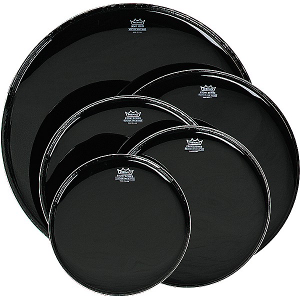 Remo Ebony Black Ambassador Resonant Bass Drumhead 26 in.