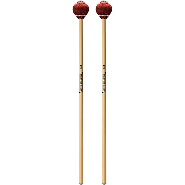 Balter Mallets Pro Vibe Series Rattan Handle Keyboard Mallets 24 Red Cord Soft