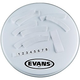 Evans MX1 White Marching Bass Drum Head 16 in.