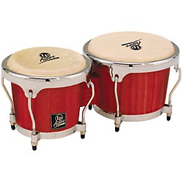 LP LPA601 Aspire Oak Bongos With Chrome Hardware Darkwood LP LPA601 Aspire Oak Bongos With Chrome Hardware Red Wood