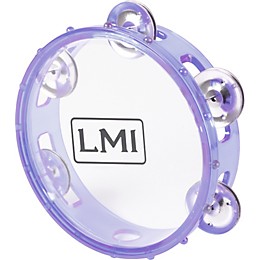 LMI Transparent Tambourine With Head Purple 15CM