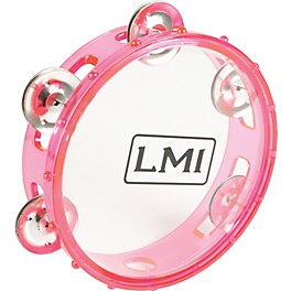 LMI Transparent Tambourine With Head Purple 15CM LMI Transparent Tambourine With Head Pink 15CM