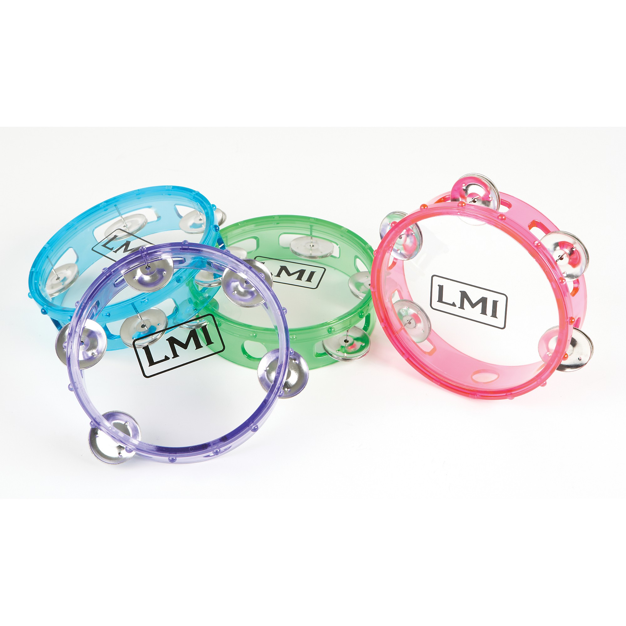 LMI Transparent Tambourine With Head Pink 15CM | Guitar Center