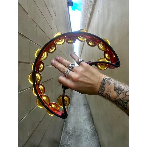 Rhythm Tech Pro Tambourine Red/Brass Jingles