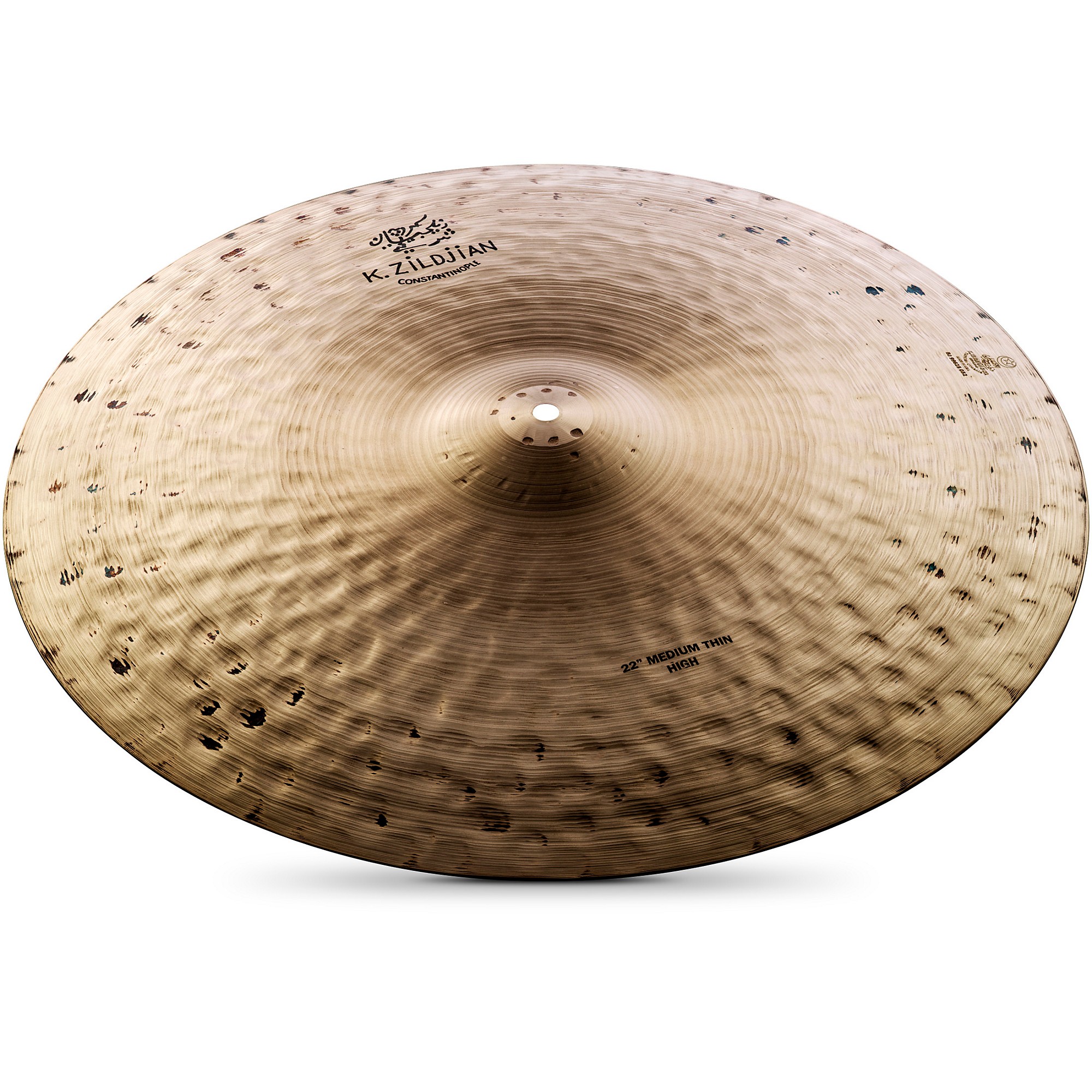 Thin　22　K　Zildjian　Constantinople　Guitar　Ride　Medium　in.　Cymbal　Center