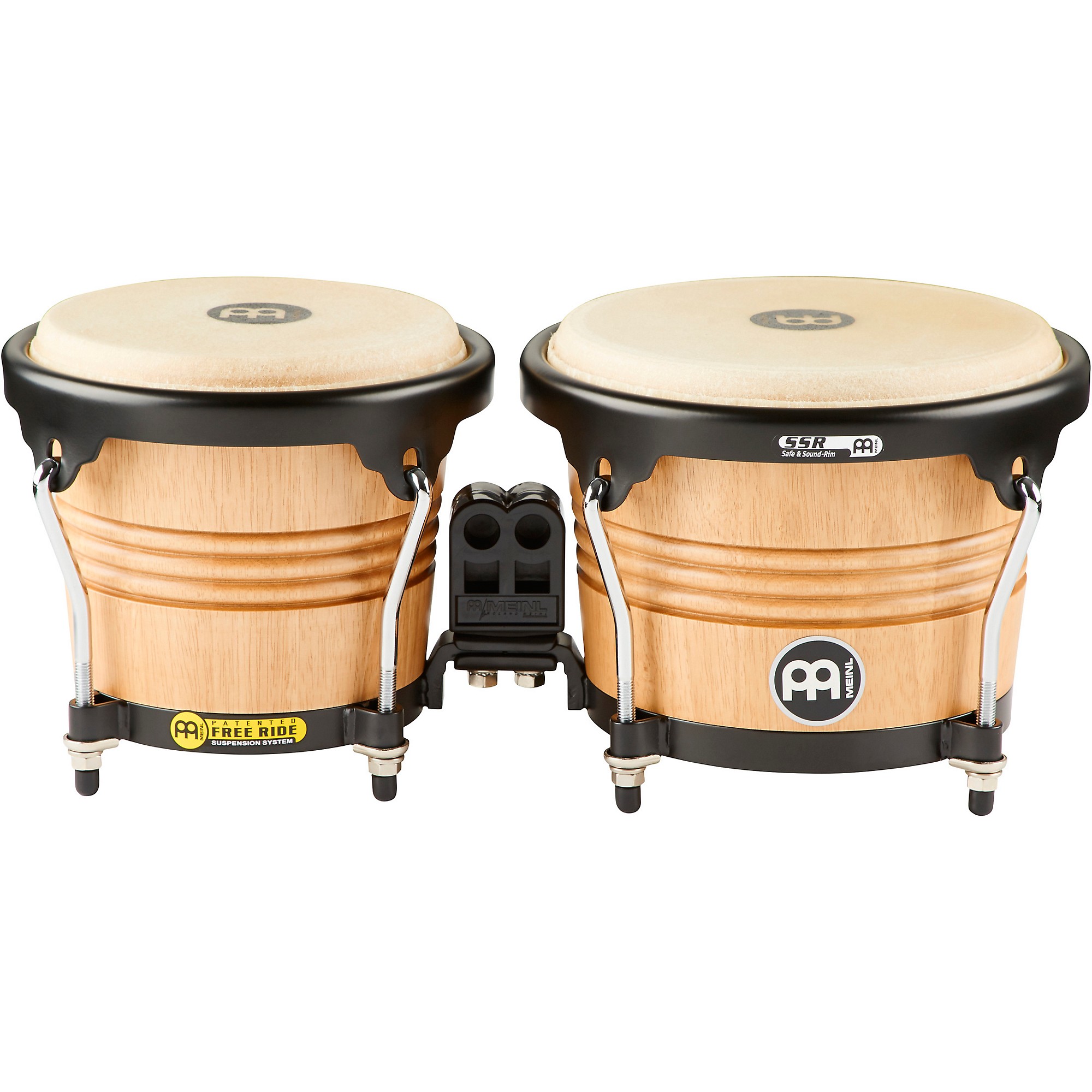 MEINL Free Ride Series Wood Bongo Super Natural | Guitar Center