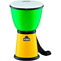 Nino ABS Djembe with Nylon Strap Green/Yellow 8 in.