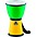 Nino ABS Djembe with Nylon Strap Green/Yellow 8 in. Nino ABS Djembe with Nylon Strap Green/Yellow 8 in.