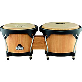 Nino Wood Bongos Natural with Black Hardware