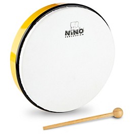 Nino Hand Drum with Beater Yellow 10 in. Nino Hand Drum with Beater Yellow 10 in.