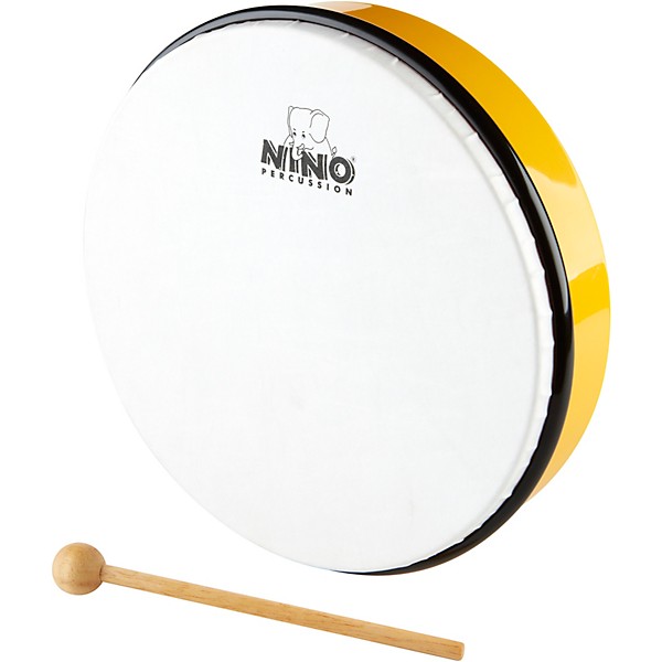 Nino Hand Drum with Beater Yellow 10 in.