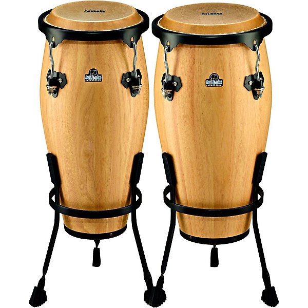 Nino NINO910 Wood Conga Set with Stands Natural