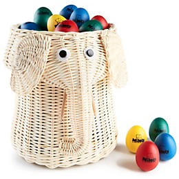 Nino 80-Piece Egg Shaker Assortment with Elephant Basket