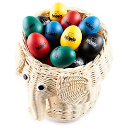 Nino 80-Piece Egg Shaker Assortment with Elephant Basket