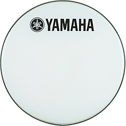Yamaha Marching Bass Drum Head with Fork Logo White 18 in.
