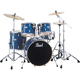 Pearl Vision VSX 5-Piece Fusion Drum Floor Set Strata Blue Chrome Hardware