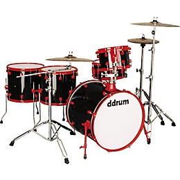 ddrum Diablo Punx 5-Piece Drum Set Black, Red Hardware | Guitar Center
