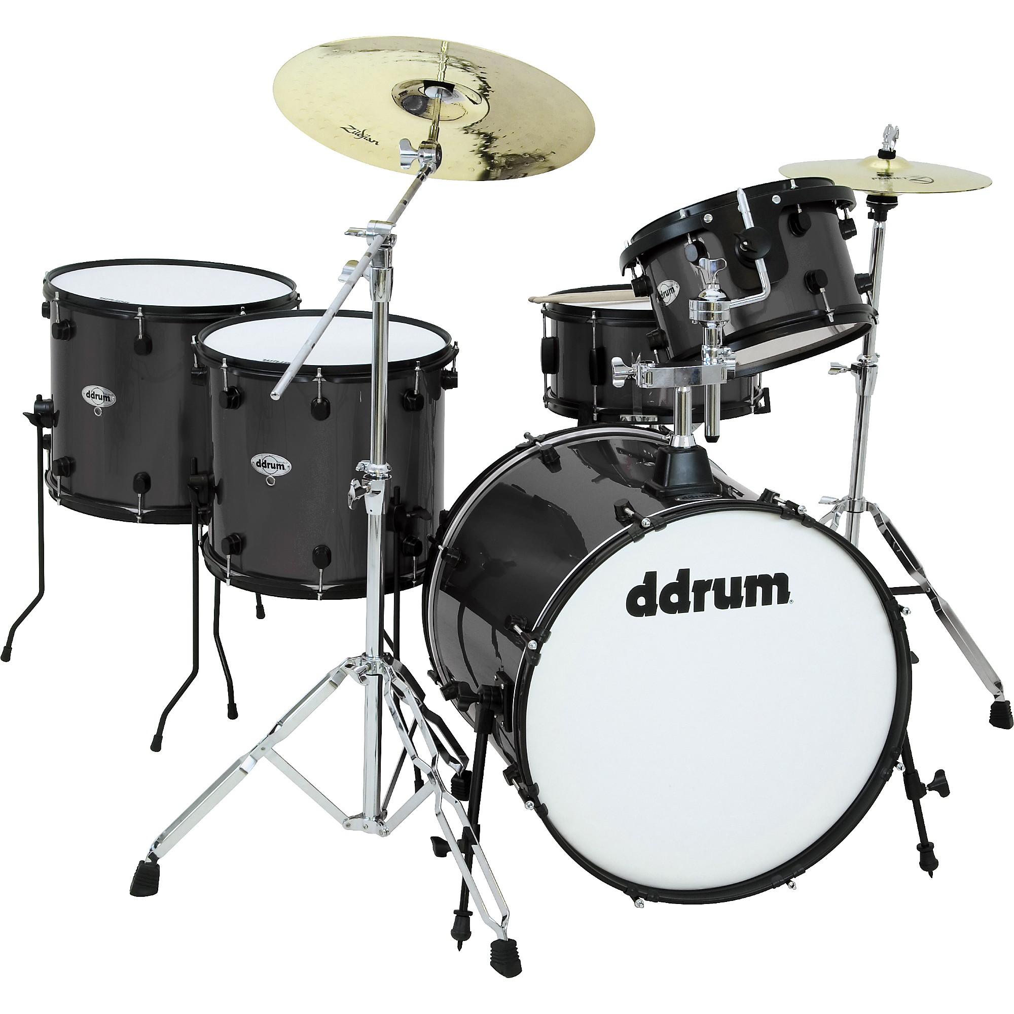 Open Box ddrum Diablo Punx 5-Piece Drum Set Black, Black | Guitar