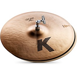 Zildjian K Light Hi-Hat Pair Cymbal 14 in. Zildjian K Light Hi-Hat Pair Cymbal 15 in.