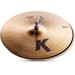 Zildjian K Light Hi-Hat Pair Cymbal 14 in. Zildjian K Light Hi-Hat Pair Cymbal 16 in.