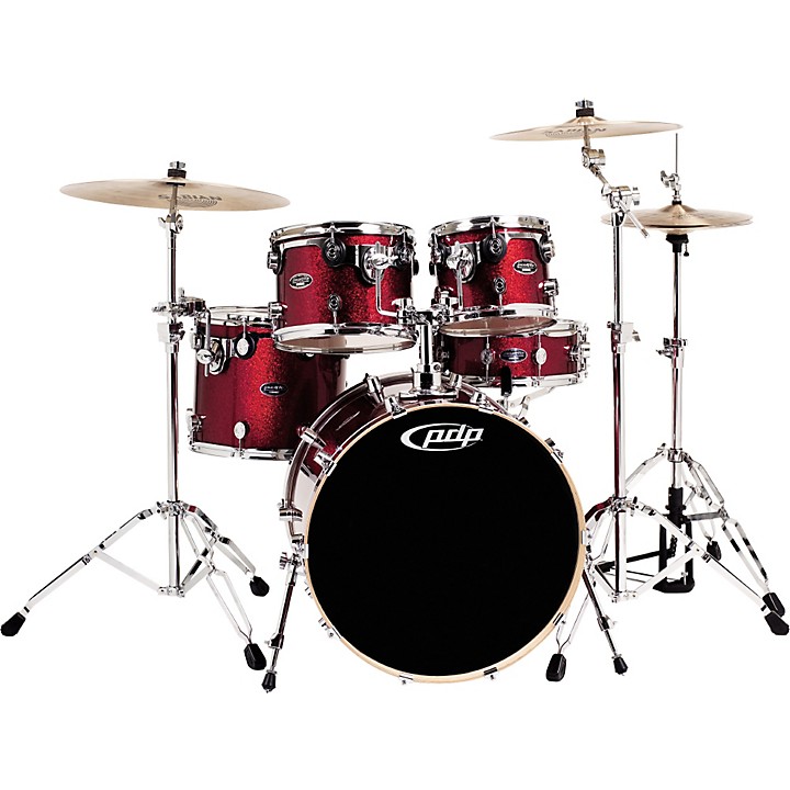 DWE straight-play 1～12 PDP by DW CX 5-Piece Shell Pack Red Sparkle | Guitar Center