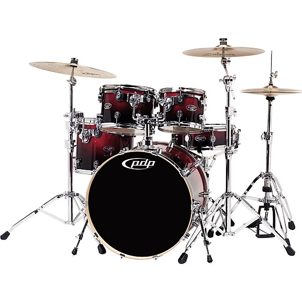 PDP by DW LX 5-Piece SHELL PACK Cherry to Black Fade