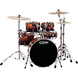 PDP by DW LX 5-Piece SHELL PACK Amber/Tobacco Fade