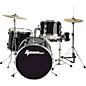 Sound Percussion Labs 4-Piece Drum Set with Hardware and Cymbal Black thumbnail