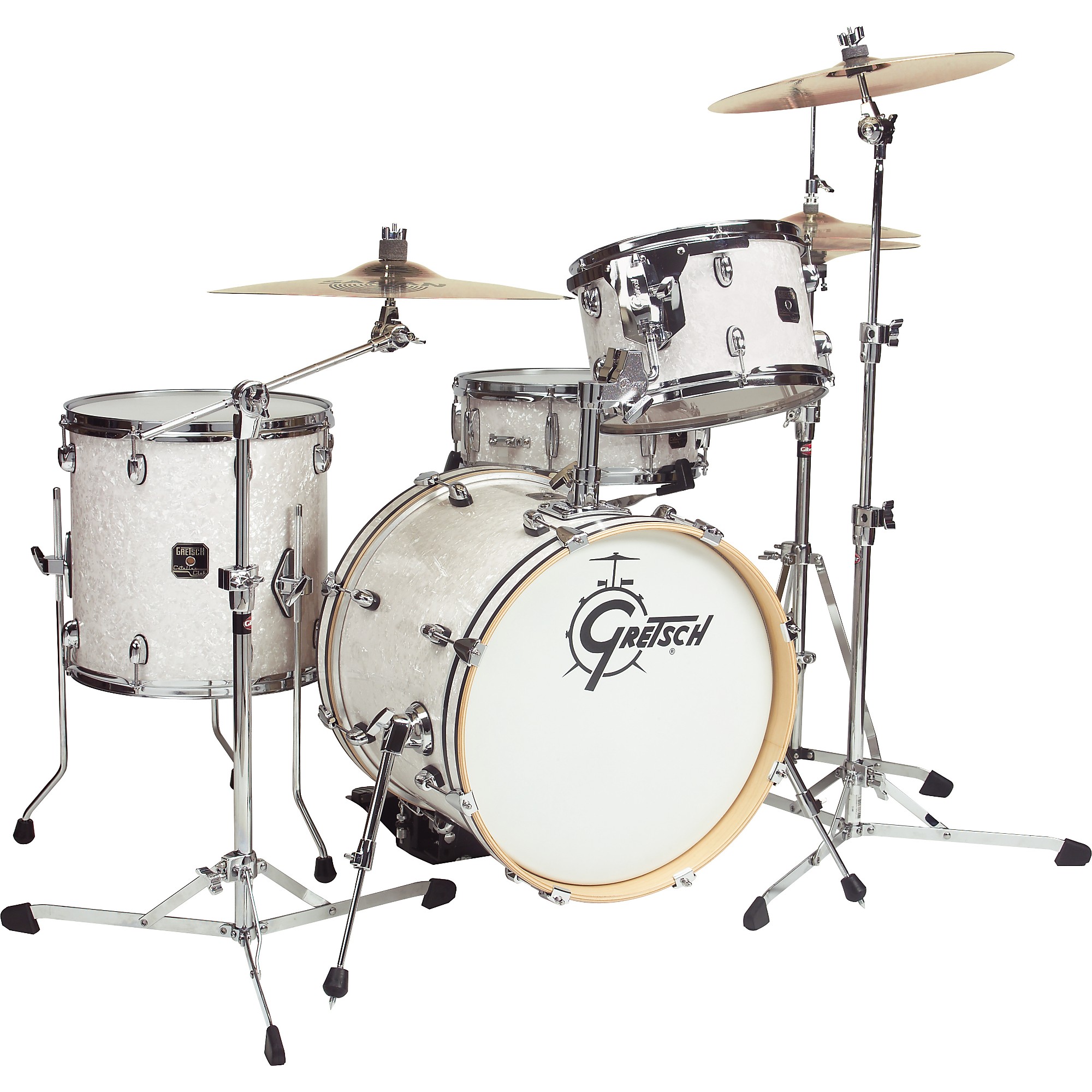 Gretsch Drums Catalina Club Jazz 4-Piece Shell Pack White Marine Pearl 8 x  7 in. | Guitar Center