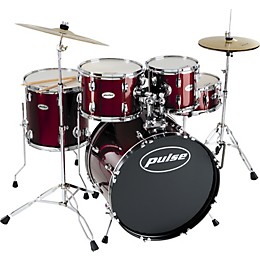 Pulse 5-Piece 22/10/12/14 Drum Set with Hardware Wine Red
