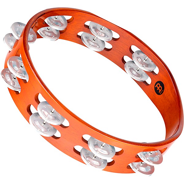 MEINL Wood Tambourine Two Rows Brass Jingles