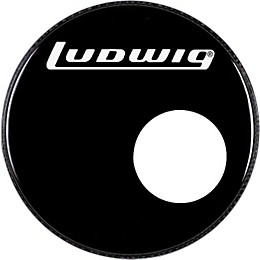 Ludwig Logo Resonance Bass Drum Head with Port Black 20 in.
