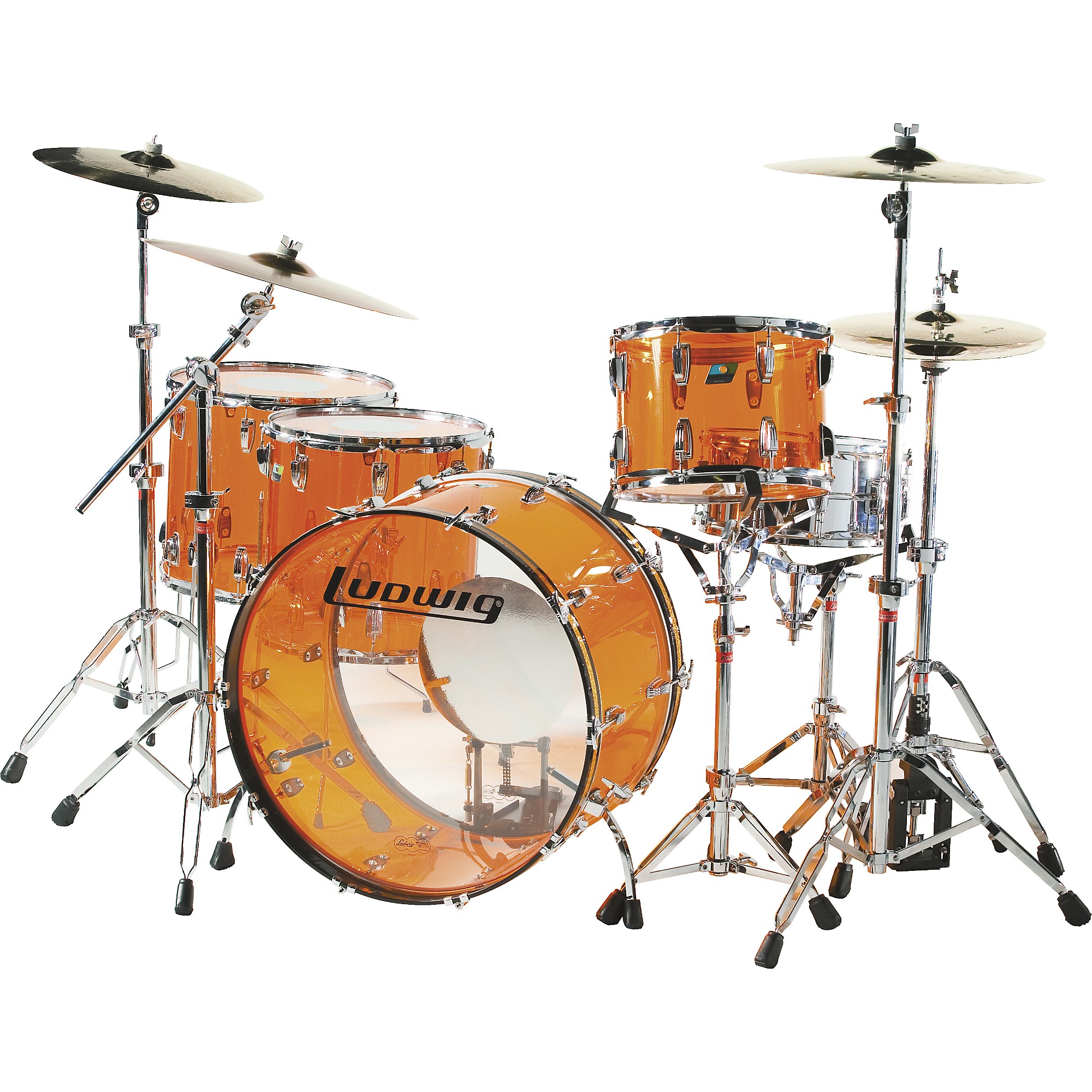 Ludwig Amber Vistalite 5-Piece Reissue Drum Set Amber | Guitar Center