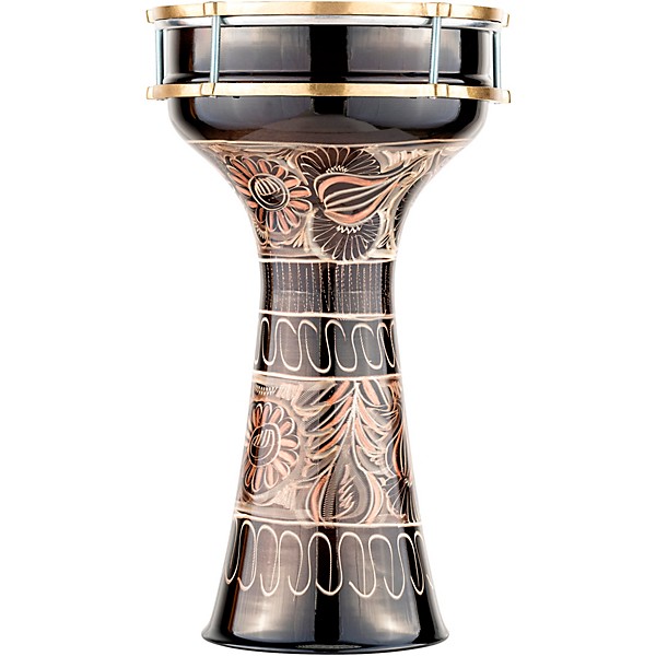 MEINL HE-215 Brass-Plated and Hand-Hammered Copper Darbuka Copper 7.875 In X 15.5 In