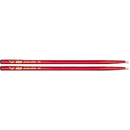 Vater Color Wrap Nylon Tip Sticks Silver Optic 5A Vater Color Wrap Nylon Tip Sticks Red Sparkle 5A