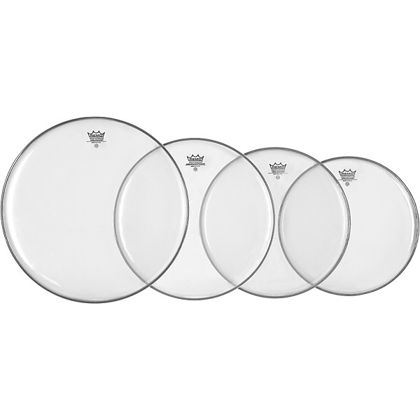 Remo Ambassador Standard Resonant Pro Pack with Free 14 in. Ambassador Hazy Snare-Side Drum Head Clear