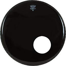 Open Box Remo Ambassador Bass Drum Head with 5.5" Port Hole Level 1 Ebony 24 in.
