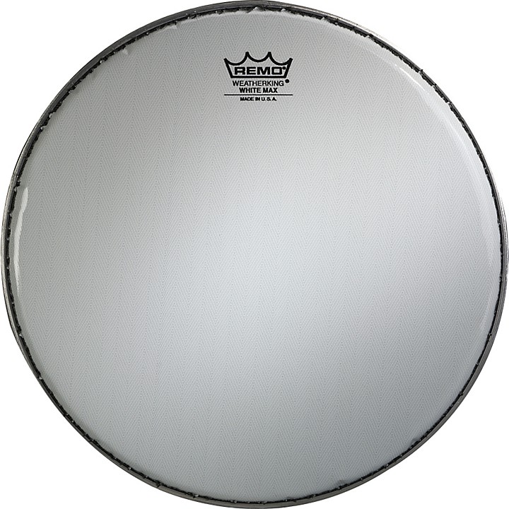 Remo White Max Crimped Smooth White Marching Snare Drum Head 13 in