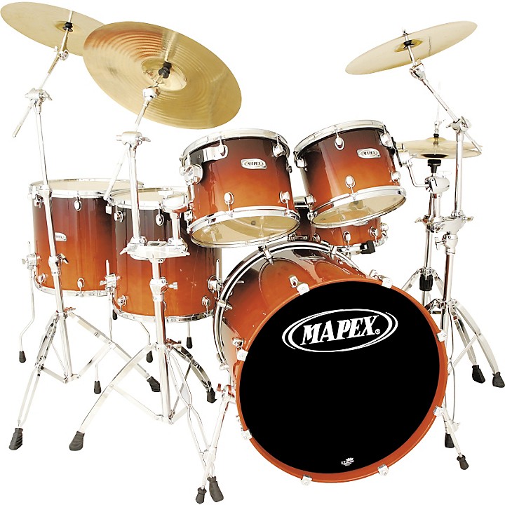 mapex pro m tobacco fade 4-Piece Classic Drum Set Red Wood and 100% Birch Shells Mapex Pro M Maple Caramel