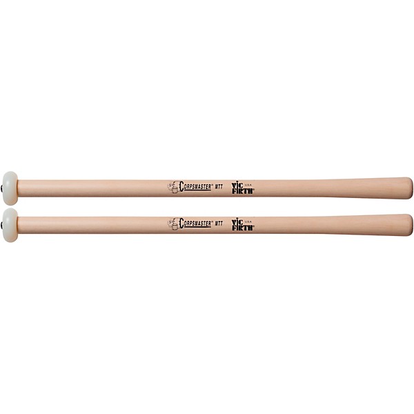Vic Firth Corpsmaster Multi-Tenor Mallets Tapered Hickory Shaft Extra Hard
