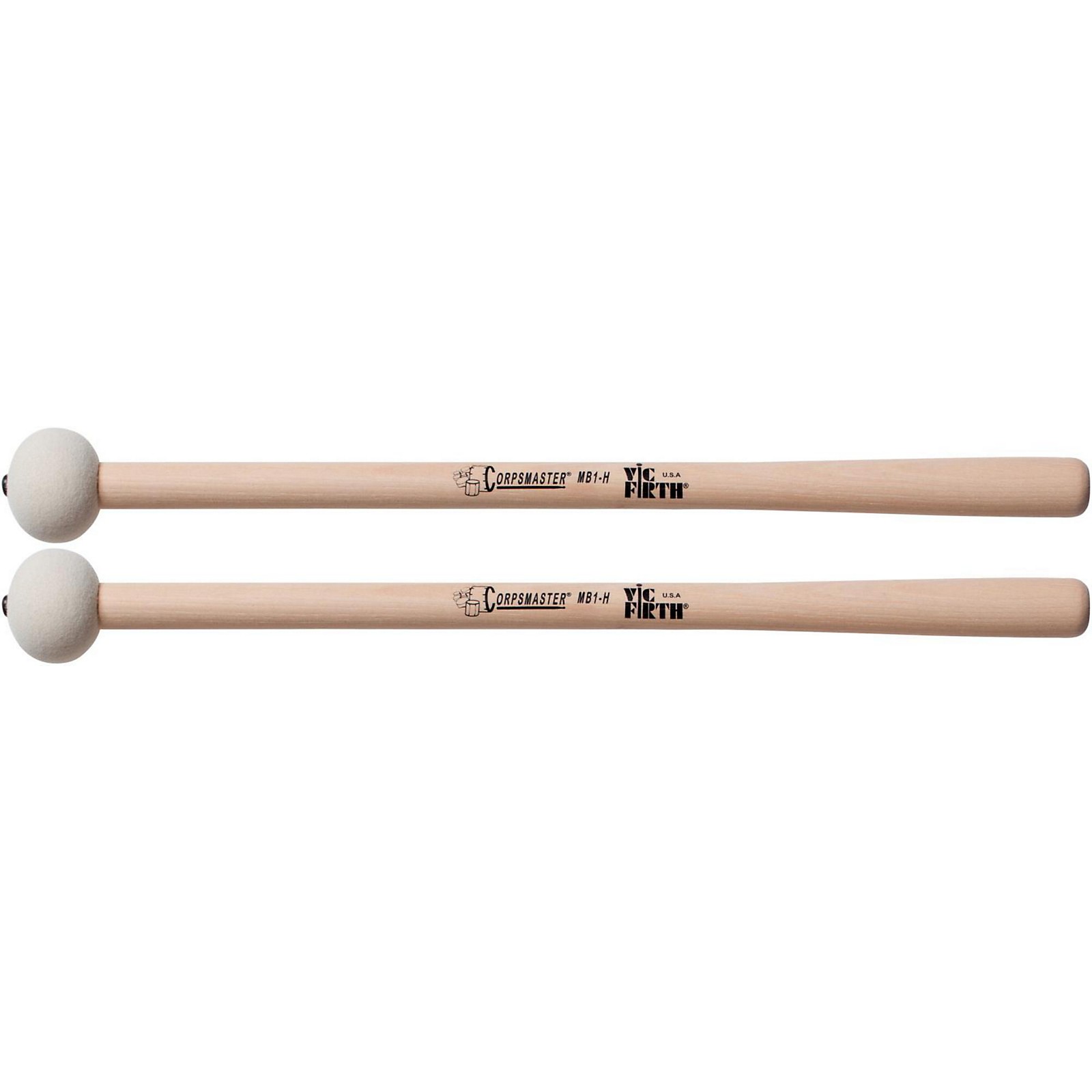 Vic Firth Corpsmaster Marching Bass Mallets Hard Small Guitar Center