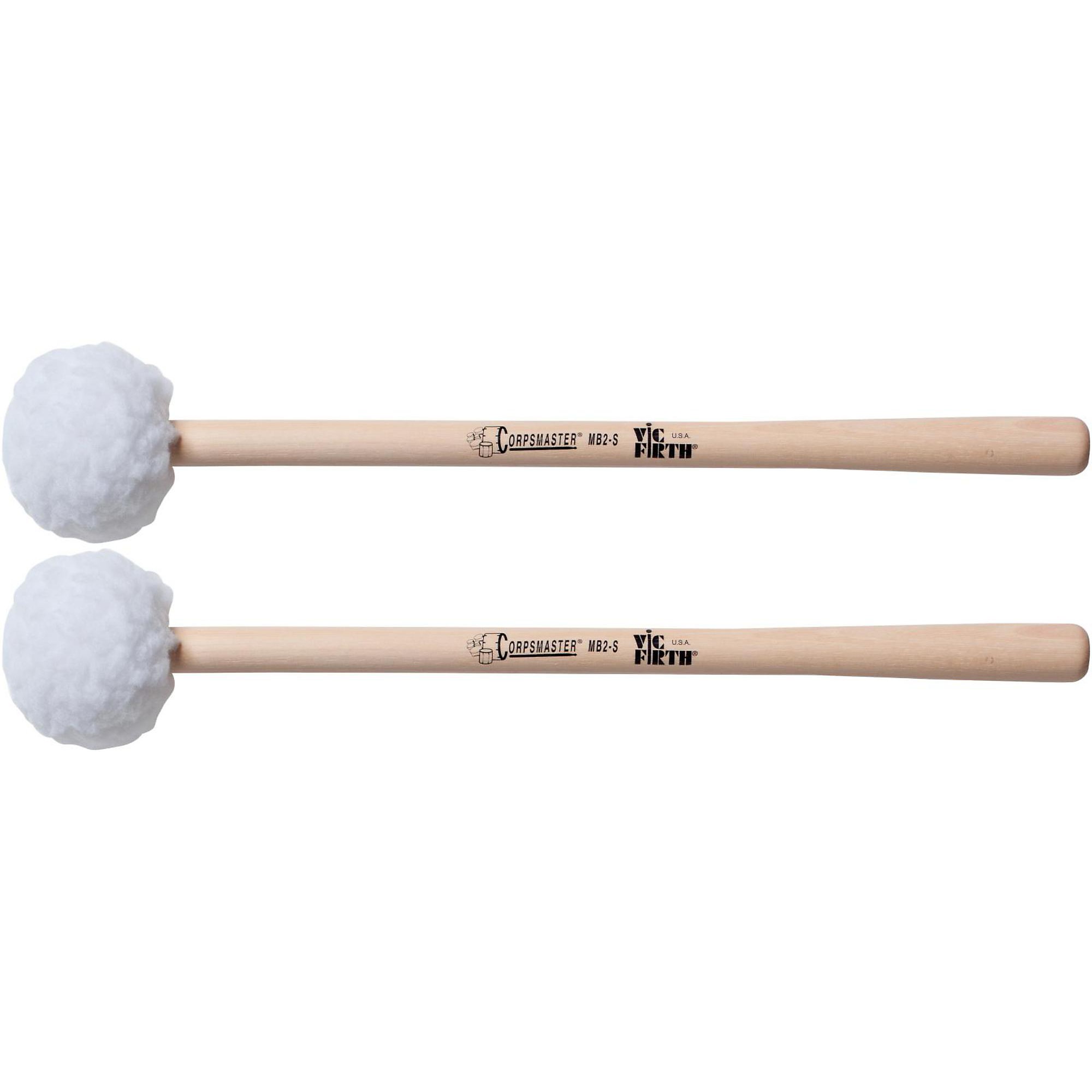 MB2S - Corpsmaster Bass Mallets - Medium Head, Soft – Vic Firth