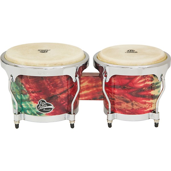LP LP Aspire Accent Bongos Tie Dye Red