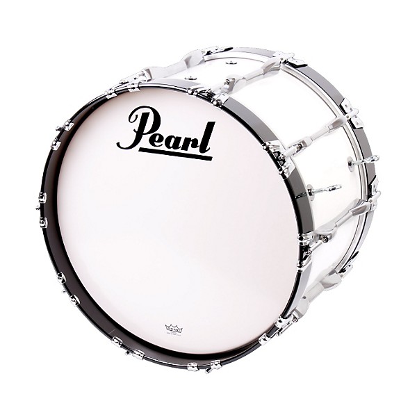 Pearl Championship ArticuLite Series Indoor Marching Bass Drum White 20 x 12 in.